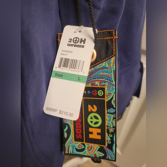 NWT 2OH Threads Two Old Hippies Navy Jacket Size Large - Picture 3 of 4